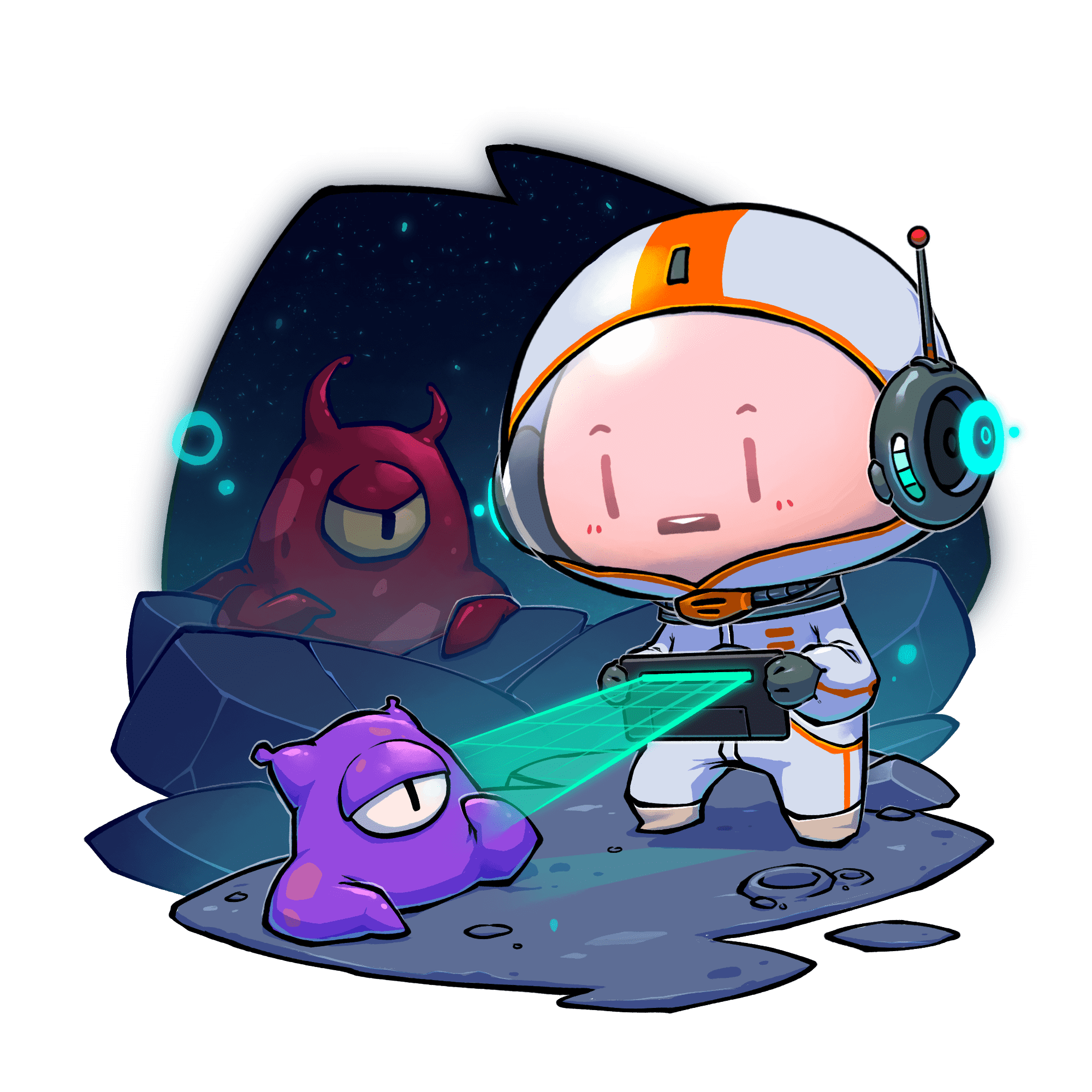 Mochisan scanning alien lifeforms