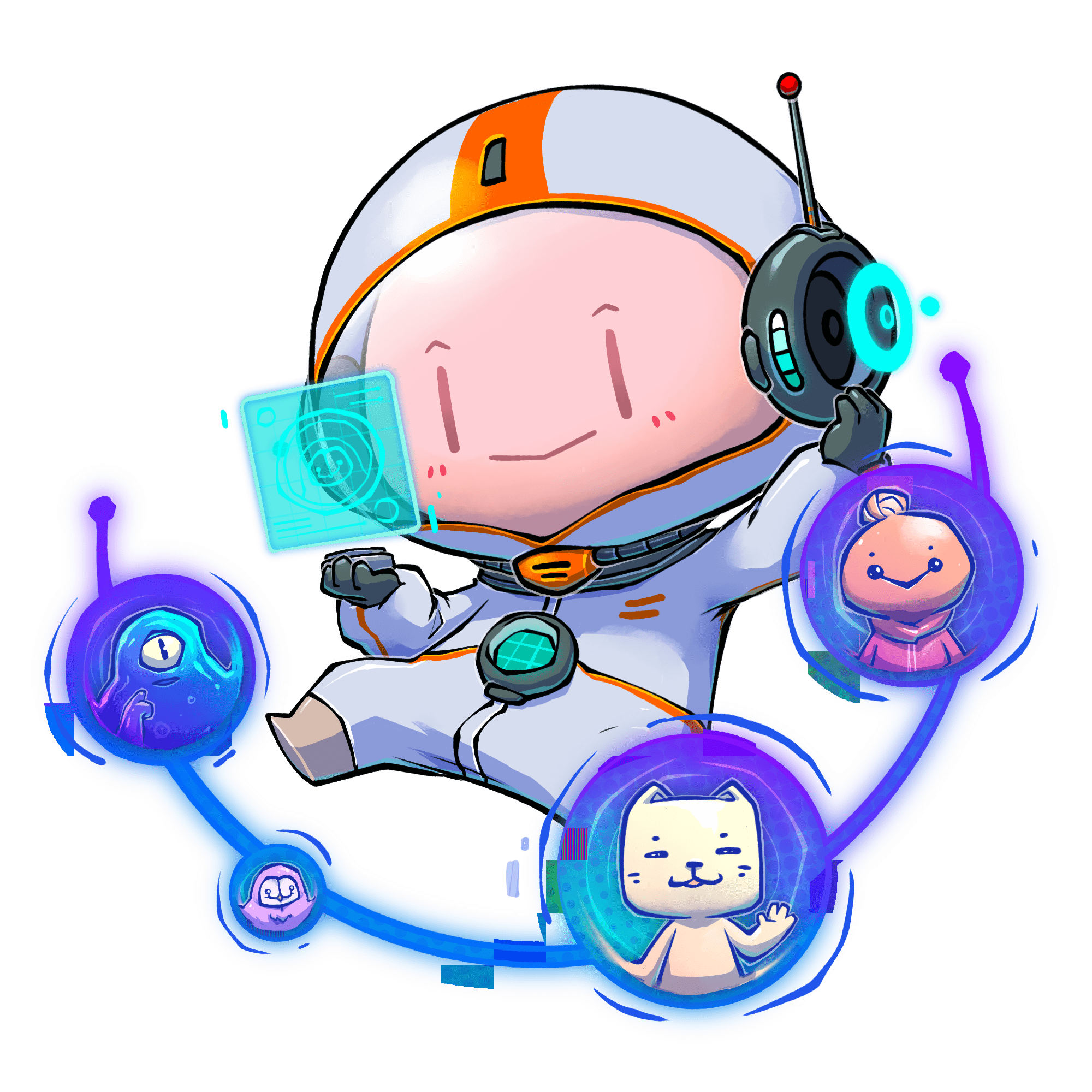 Mochisan scanning alien lifeforms